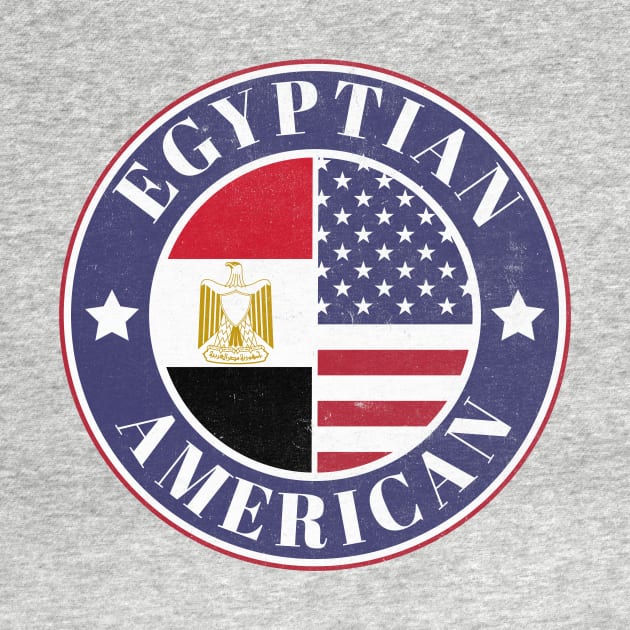 Proud Egyptian-American Badge - Egypt Flag by Yesteeyear